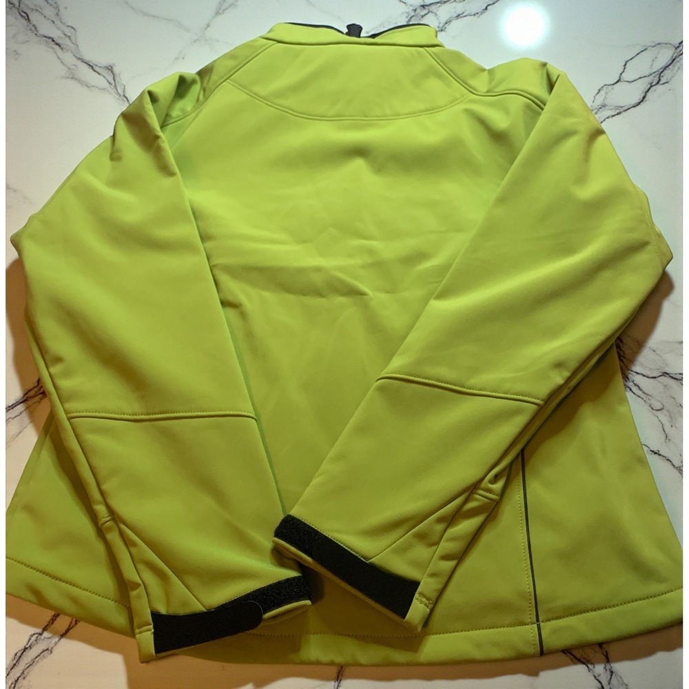 NWT Clique Softshell Jacket Lime Green Full Zip L Lightweight Outdoor Activewear - Picture 4 of 7